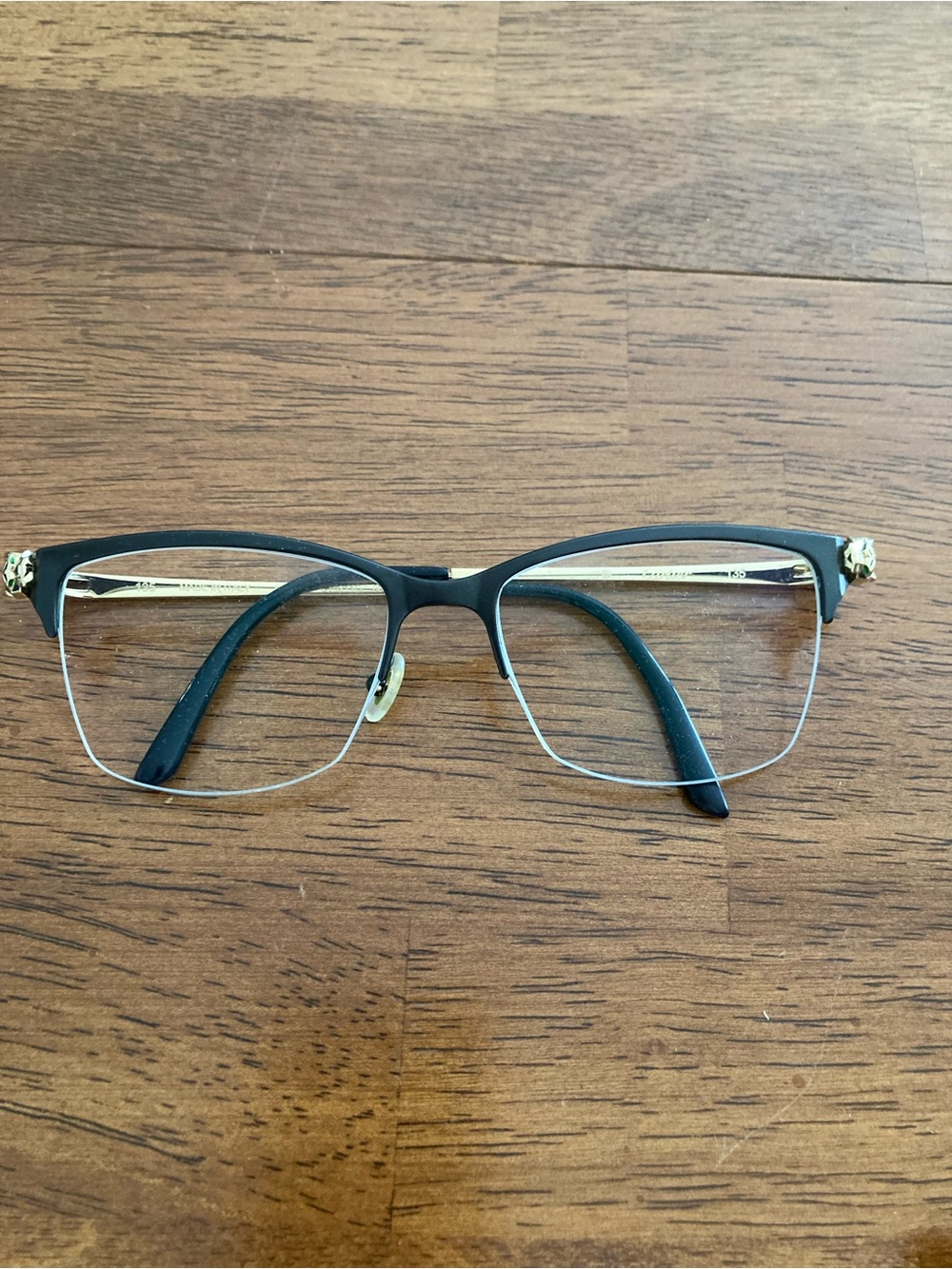 Authentic Cartier Eyeglasses – Luxury Frame – Black & Gold – Case & Box
